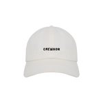 A white Erewhon dad hat with the brand name 'EREWHON' embroidered on the front.